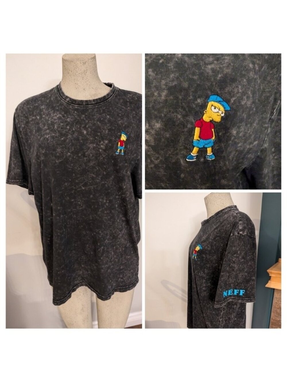 Vintage The Simpsons Bart Simpson NEFF tee, acid wash Size large - Picture 7 of 11